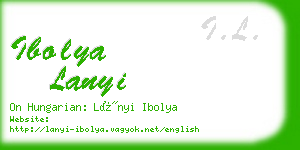 ibolya lanyi business card